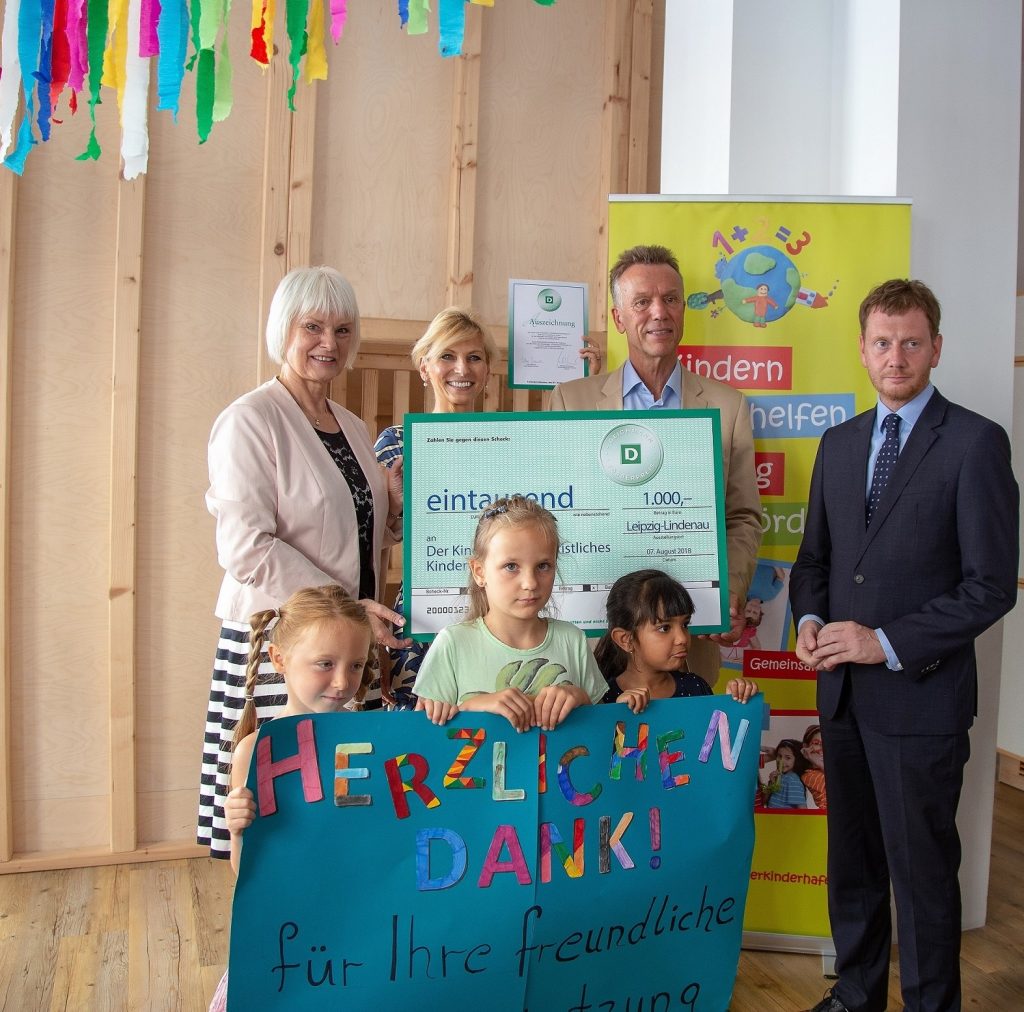 Ministerpräsident Kretschmer zeichnet Kinderhafen - Christliches Kinderwerk e.V. als Landessieger in Sachsen aus