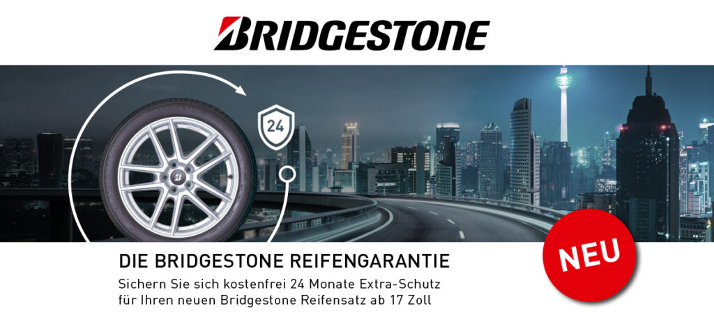 Kostenfreie Bridgestone Reifengarantie