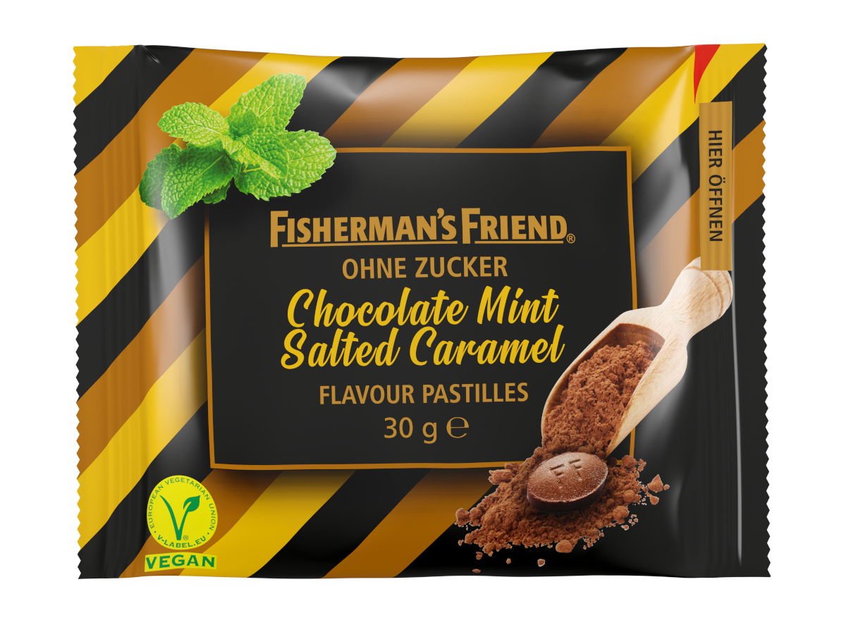 Fisherman’s Friend bringt Chocolate Mint in der Trendsorte Salted Caramel ab Juni dauerhaft in den Handel