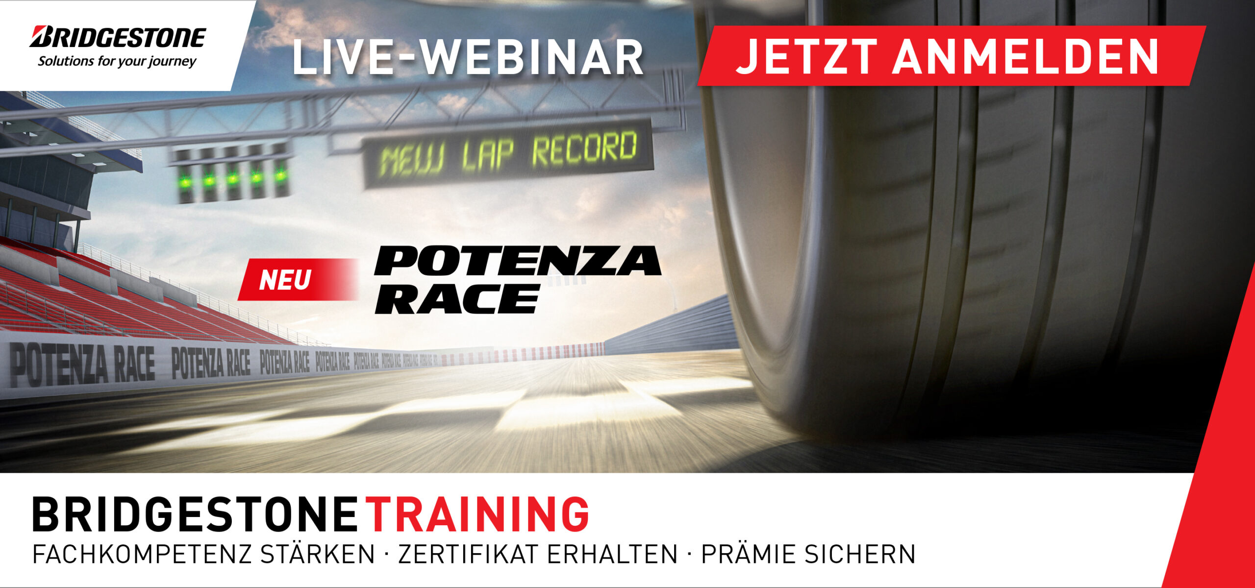 Live-Webinar zum neuen Bridgestone Potenza Race