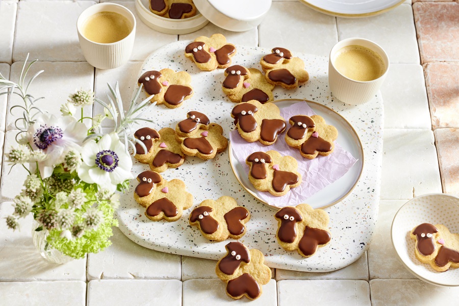 Osterschäfchen mit Schokoglasur (vegan)