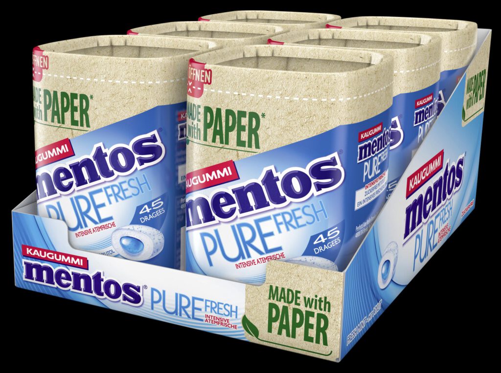 Yes to Paper: die Verpackungsinnovation von Mentos Kaugummi!